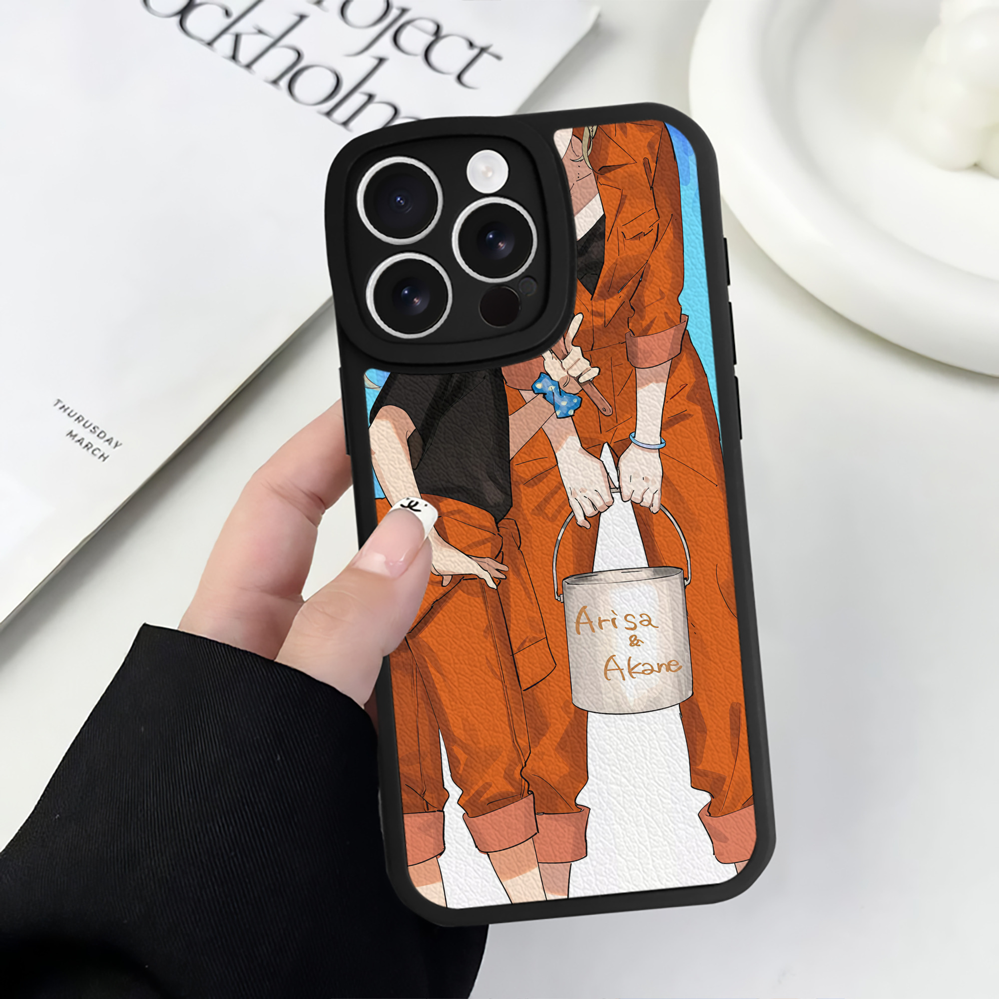 （画像用） ハイキュー!! Haikyu!! 【iPhone 16シリーズ対応】シリコンスマホケース（レザー調） 材質：シリコン